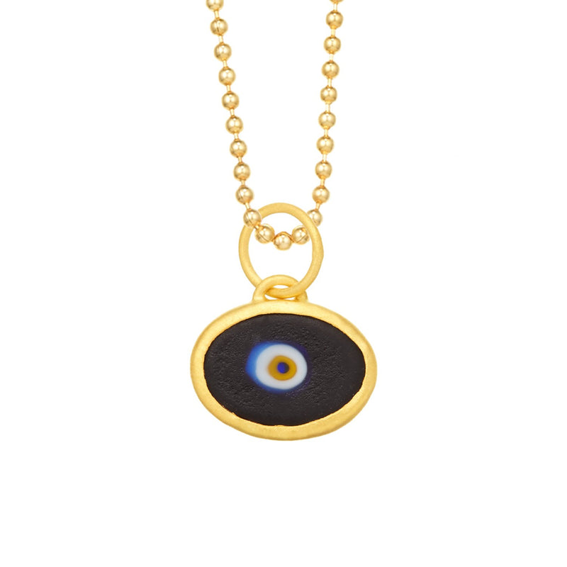 Evil Eye Charm Necklace | Michal Golan Aqua; Hot Pink and Gold Evil Eye  Charm Necklace